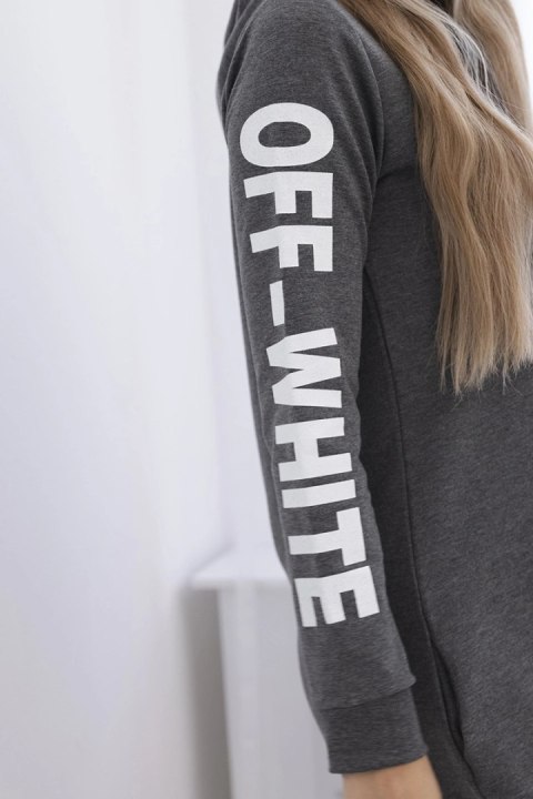 Sukienka Off White grafit melanż Sukienka Off White grafit melanż
