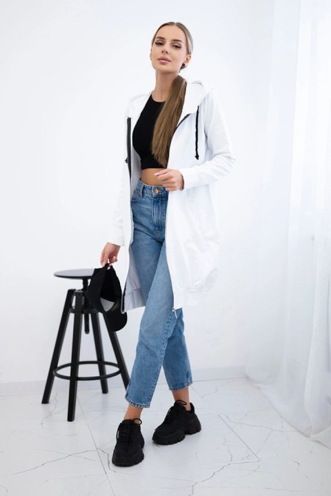 Bluza sukienkowa z kapturem biała Bluza sukienkowa z kapturem biała