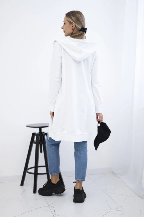 Bluza sukienkowa z kapturem biała Bluza sukienkowa z kapturem biała