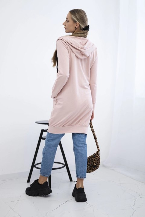 Bluza sukienkowa z kapturem ciemny pudrowy róż Bluza sukienkowa z kapturem ciemny pudrowy róż