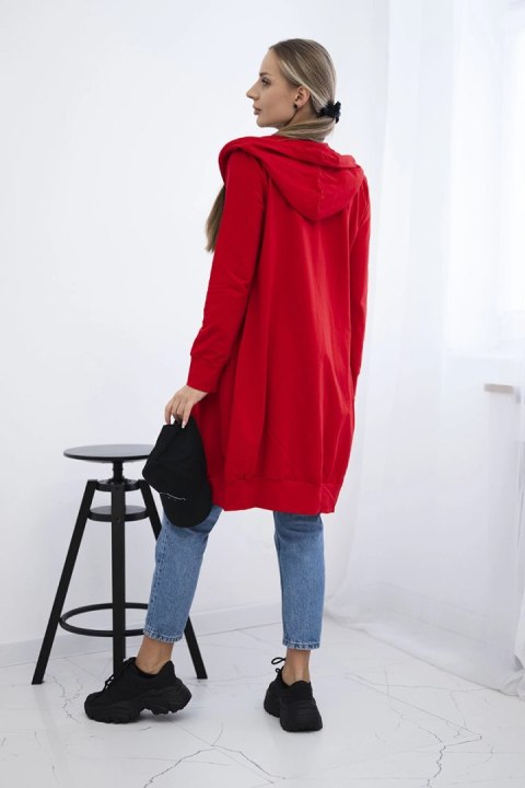 Bluza sukienkowa z kapturem czerwona Bluza sukienkowa z kapturem czerwona