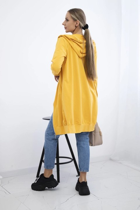 Bluza sukienkowa z kapturem musztardowa Bluza sukienkowa z kapturem musztardowa