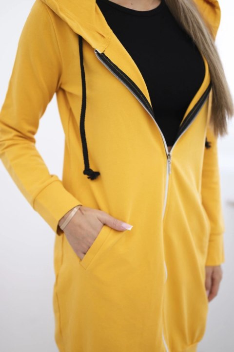 Bluza sukienkowa z kapturem musztardowa Bluza sukienkowa z kapturem musztardowa