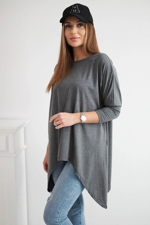 Bluzka oversize grafit melanż Bluzka oversize grafit melanż