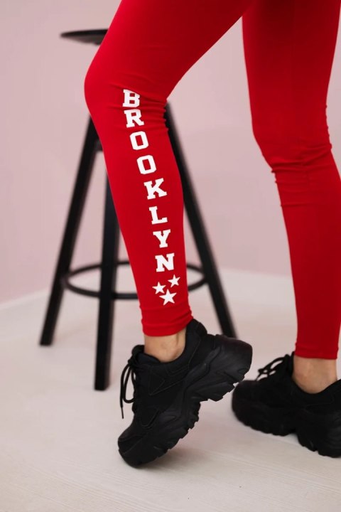 Spodnie leginsy Brooklyn czerwone Spodnie leginsy Brooklyn czerwone