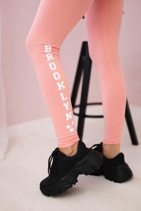 Spodnie leginsy Brooklyn morelowe Spodnie leginsy Brooklyn morelowe