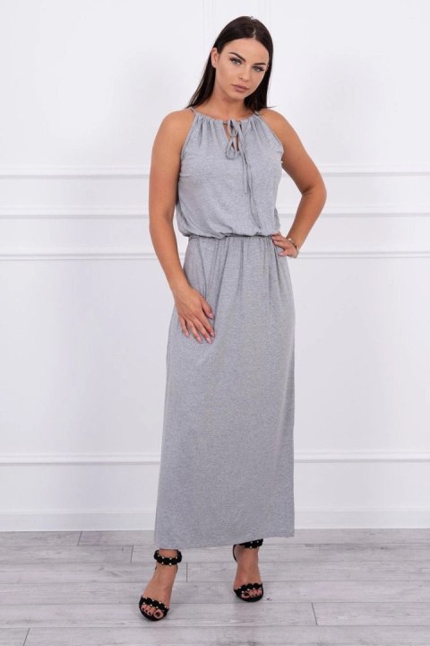 Sukienka boho z rozporkiem szara Sukienka boho z rozporkiem szara
