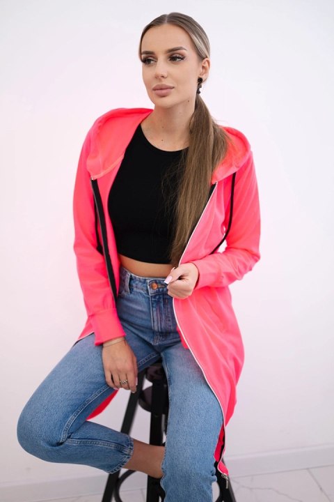 Bluza sukienkowa z kapturem różowy neon Bluza sukienkowa z kapturem różowy neon