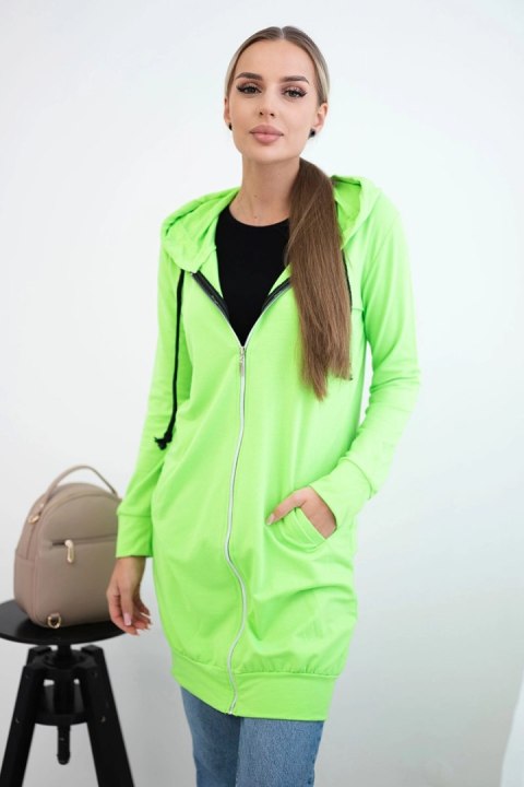 Bluza sukienkowa z kapturem zielony neon Bluza sukienkowa z kapturem zielony neon
