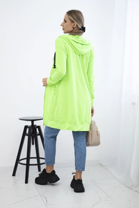 Bluza sukienkowa z kapturem zielony neon Bluza sukienkowa z kapturem zielony neon