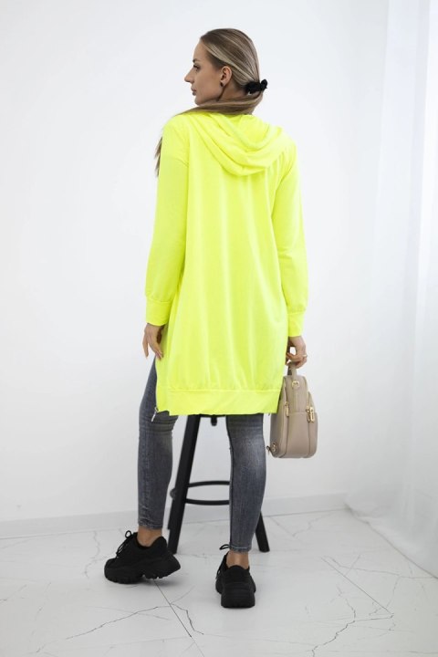 Bluza sukienkowa z kapturem żółty neon Bluza sukienkowa z kapturem żółty neon