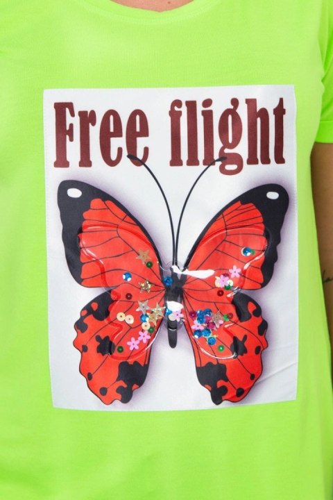 Bluzka Free Flight zielony neon Bluzka Free Flight zielony neon
