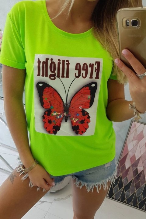 Bluzka Free Flight zielony neon Bluzka Free Flight zielony neon