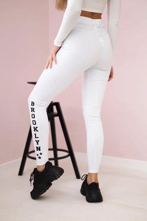 Spodnie leginsy Brooklyn białe Spodnie leginsy Brooklyn białe