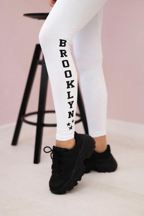 Spodnie leginsy Brooklyn białe Spodnie leginsy Brooklyn białe