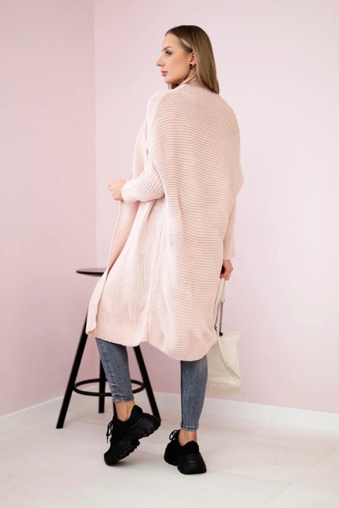 Sweter z rękawami typu nietoperz pudrowy róż Sweter z rękawami typu nietoperz pudrowy róż