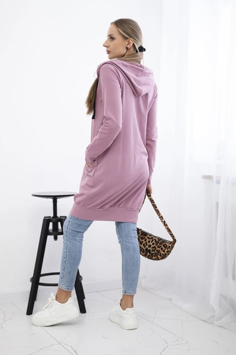 Bluza sukienkowa z kapturem ciemny różowy Bluza sukienkowa z kapturem ciemny różowy