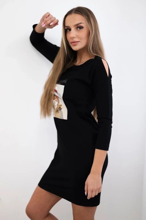 Sukienka z nadrukiem Basket czarna Sukienka z nadrukiem Basket czarna