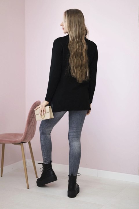 Sweter ze stójką czarny Sweter ze stójką czarny