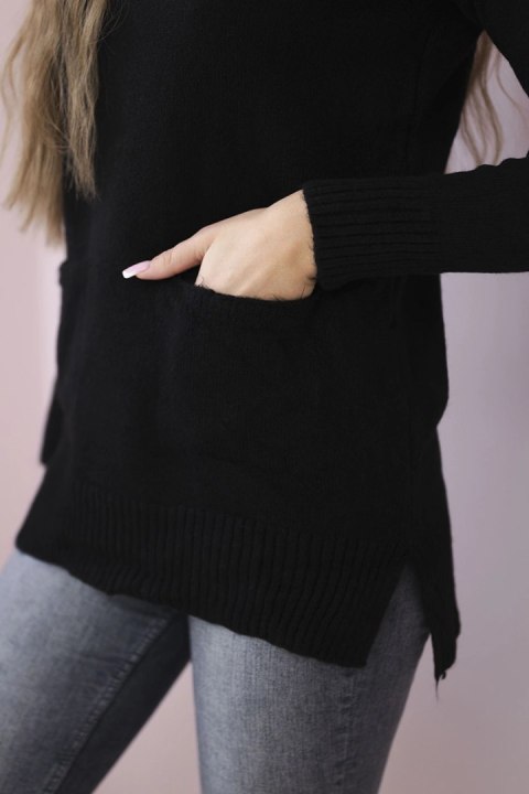 Sweter ze stójką czarny Sweter ze stójką czarny