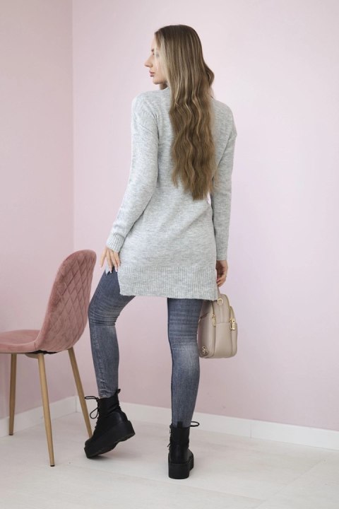 Sweter ze stójką szary Sweter ze stójką szary