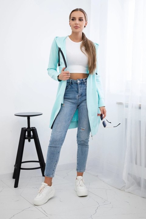 Bluza sukienkowa z kapturem miętowa Bluza sukienkowa z kapturem miętowa