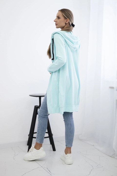 Bluza sukienkowa z kapturem miętowa Bluza sukienkowa z kapturem miętowa
