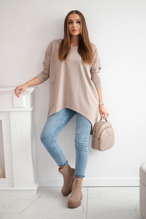 Bluzka oversize ciemny beżowy Bluzka oversize ciemny beżowy