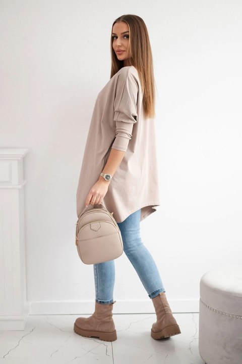Bluzka oversize ciemny beżowy Bluzka oversize ciemny beżowy