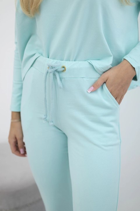Komplet z bluzką oversize miętowy Komplet z bluzką oversize miętowy