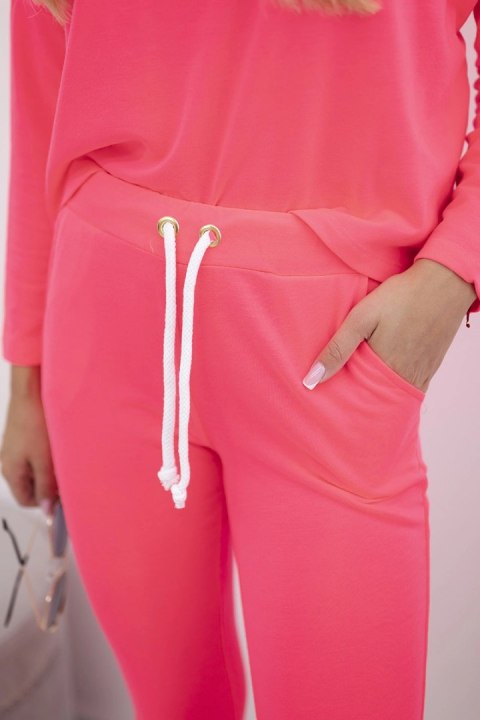 Komplet z bluzką oversize różowy neon Komplet z bluzką oversize różowy neon