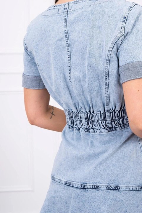 Sukienka jeansowa ze stretchem z dekoltem na suwak S/M-L/XL Sukienka jeansowa ze stretchem z dekoltem na suwak S/M-L/XL