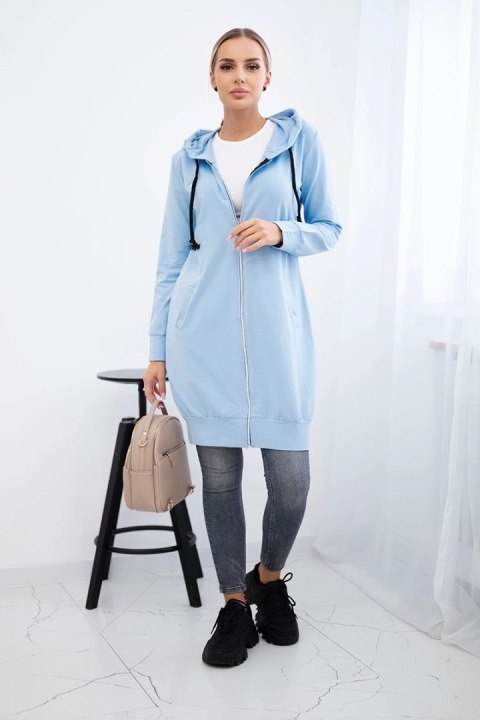 Bluza sukienkowa z kapturem błękitna Bluza sukienkowa z kapturem błękitna
