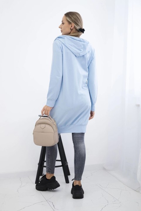Bluza sukienkowa z kapturem błękitna Bluza sukienkowa z kapturem błękitna