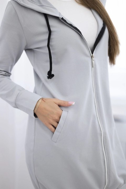 Bluza sukienkowa z kapturem szara Bluza sukienkowa z kapturem szara