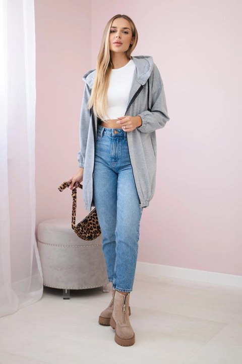 Bluza z nadrukiem "The world is yours" szara Bluza z nadrukiem "The world is yours" szara