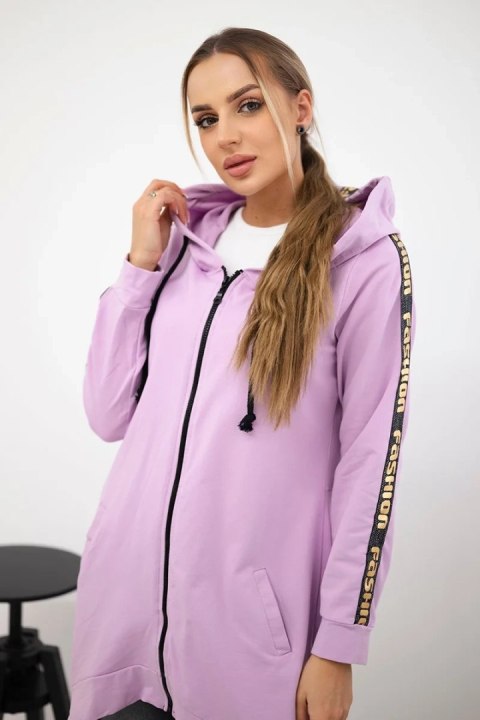 Bluza z suwakiem z tyłu fioletowa Bluza z suwakiem z tyłu fioletowa