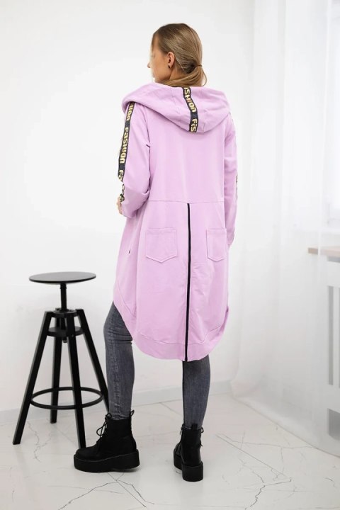 Bluza z suwakiem z tyłu fioletowa Bluza z suwakiem z tyłu fioletowa