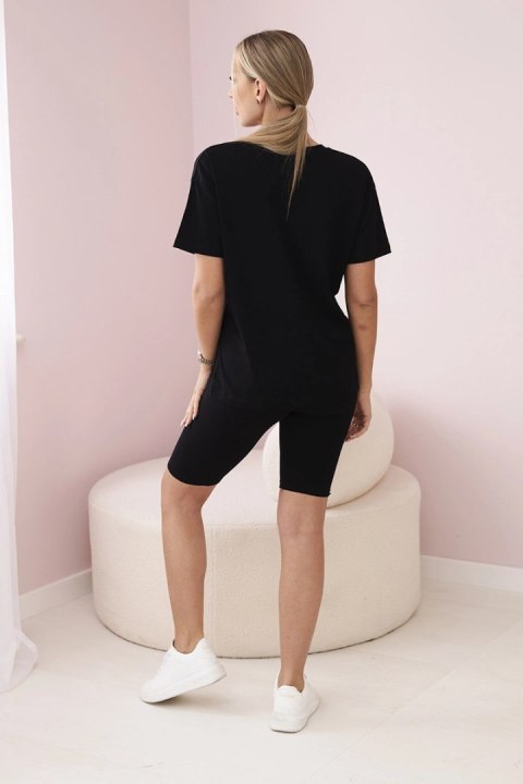 Komplet top+legginsy czarny Komplet top+legginsy czarny