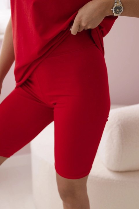 Komplet top+legginsy czerwony Komplet top+legginsy czerwony