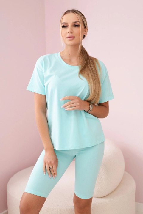 Komplet top+legginsy miętowy Komplet top+legginsy miętowy