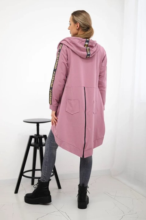 Bluza z suwakiem z tyłu ciemno różowa Bluza z suwakiem z tyłu ciemno różowa