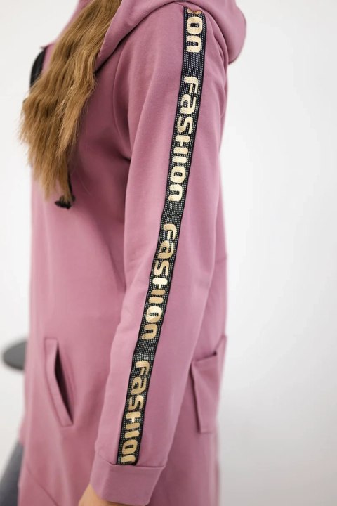 Bluza z suwakiem z tyłu ciemno różowa Bluza z suwakiem z tyłu ciemno różowa