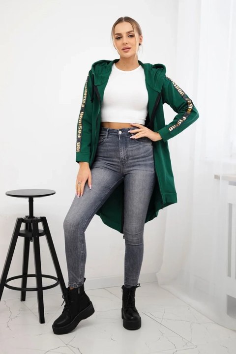 Bluza z suwakiem z tyłu zielona Bluza z suwakiem z tyłu zielona