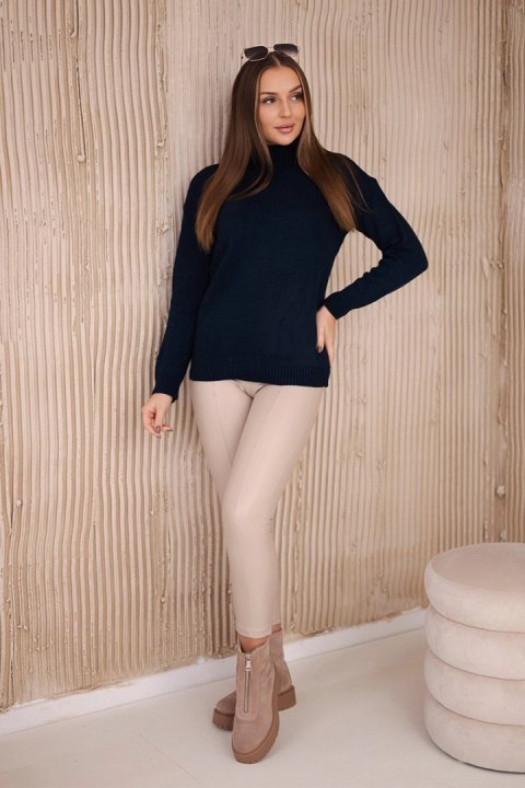 Sweter z półgolfem granatowy Sweter z półgolfem granatowy