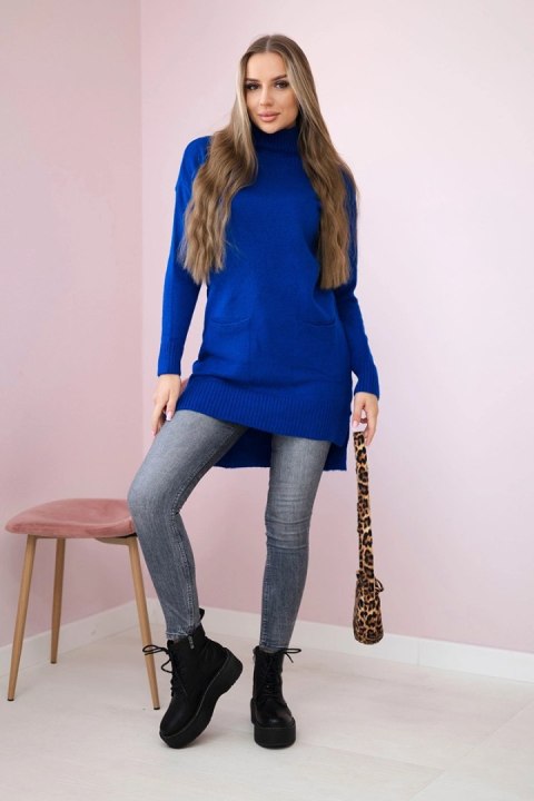 Sweter ze stójką chabrowy Sweter ze stójką chabrowy