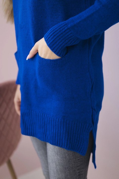 Sweter ze stójką chabrowy Sweter ze stójką chabrowy