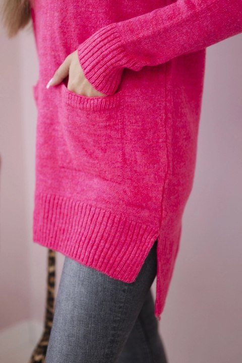 Sweter ze stójką różowy Sweter ze stójką różowy