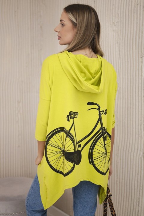 Bluza z nadrukiem roweru kiwi Bluza z nadrukiem roweru kiwi