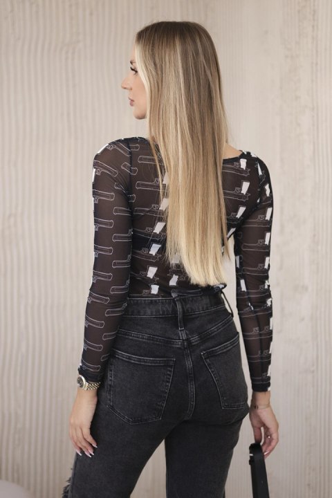 Bluzka body w pistolety czarna Bluzka body w pistolety czarna